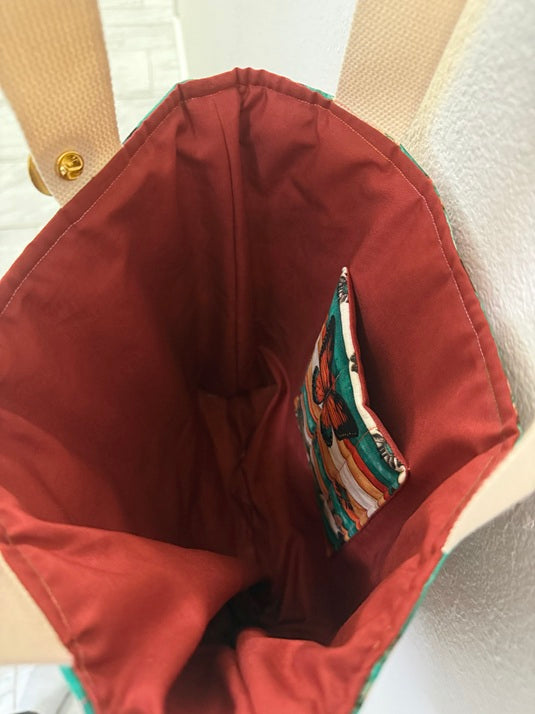 Boho Butterfly Quilted Tote - My First Collection - Medium