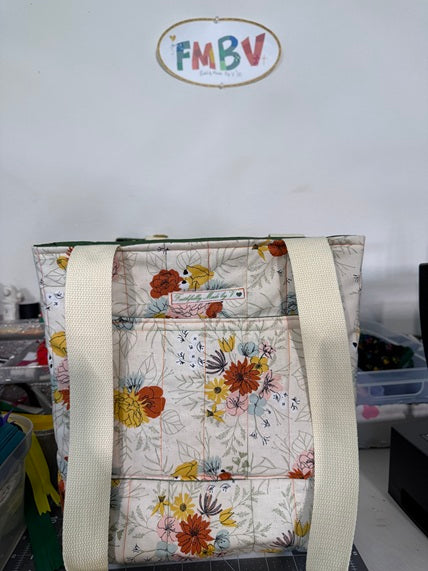 Meadow Flowers Quilted Tote - Medium