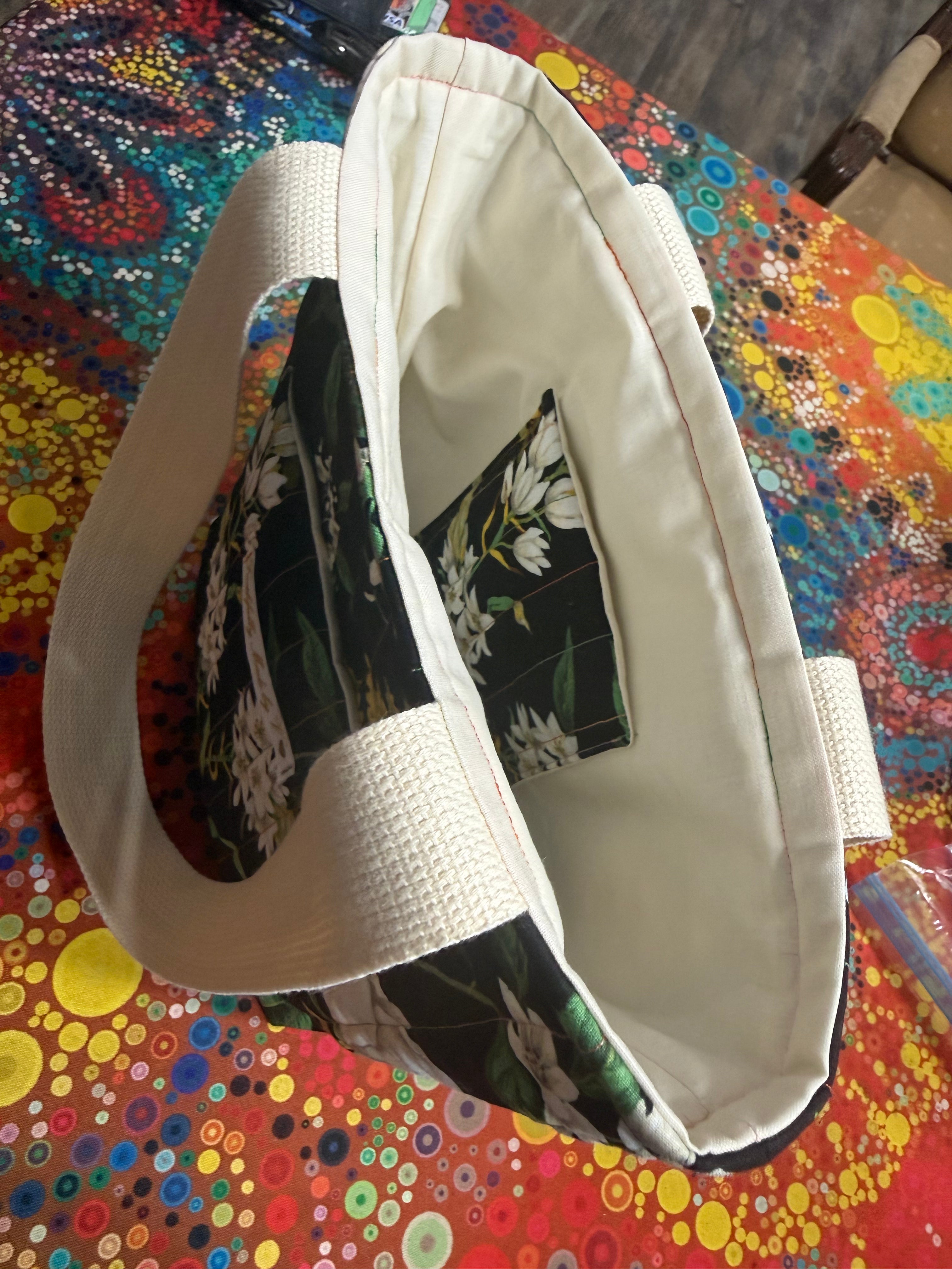 Moon Flower Quilted Tote - Small