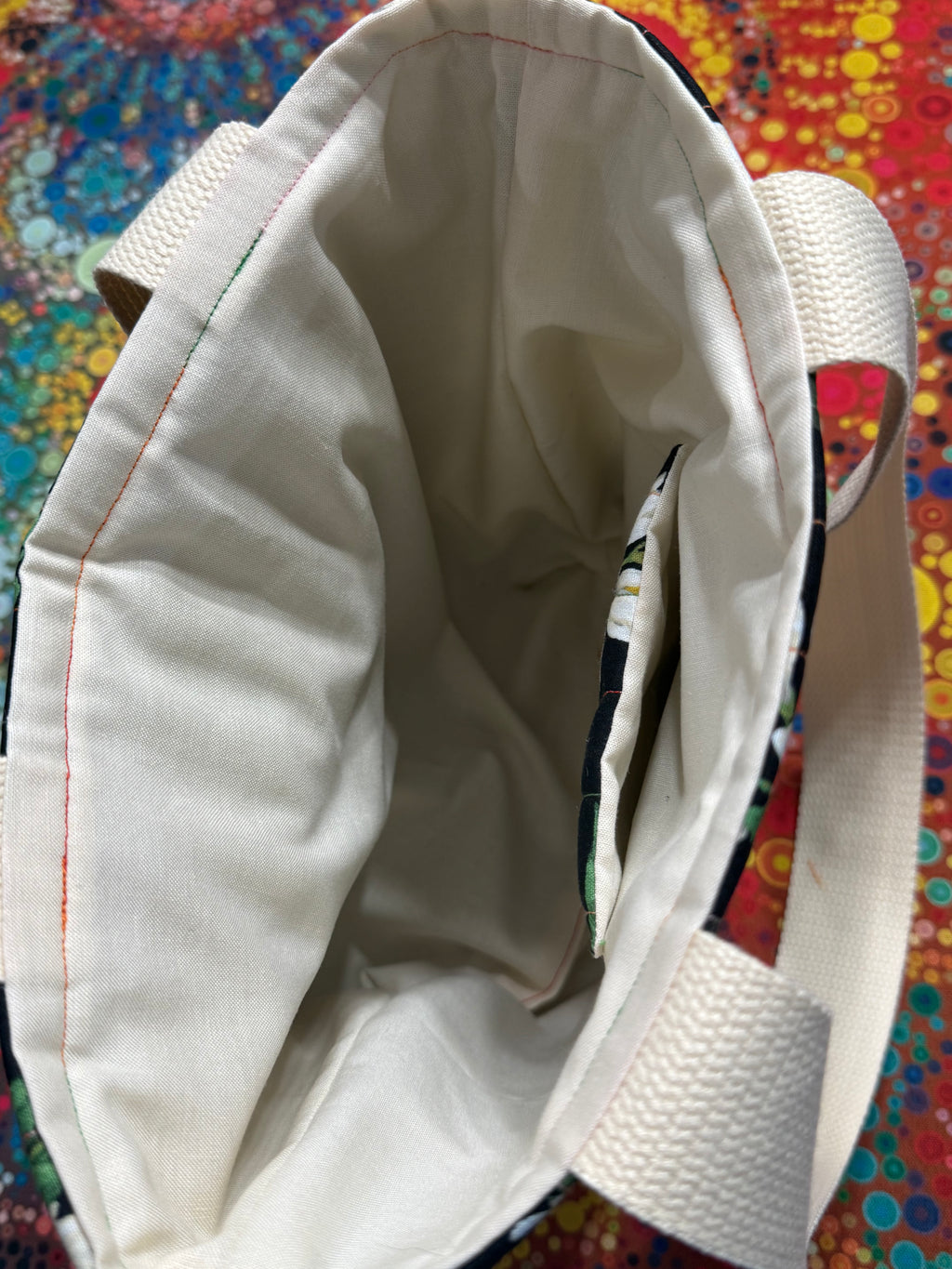 Moon Flower Quilted Tote - Small