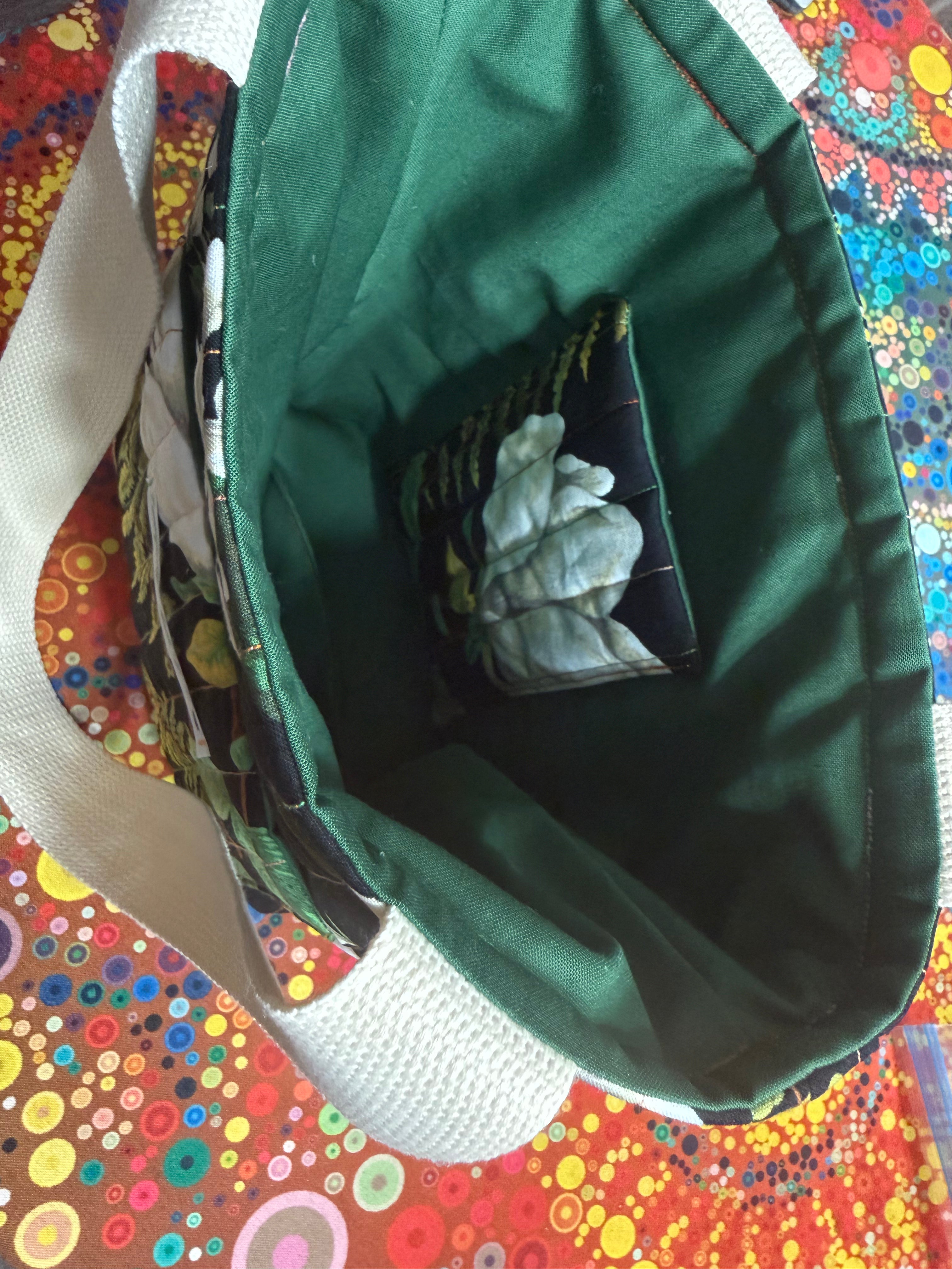 Moon Flower Quilted Tote - Small