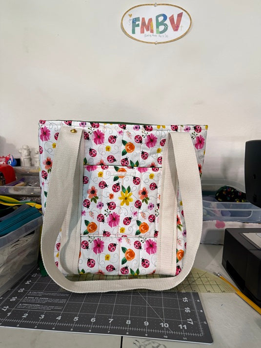 Ladybug Garden Quilted Tote - My First Collection - Medium
