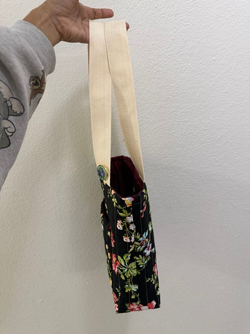 Midnight Blooms Quilted Tote - Small