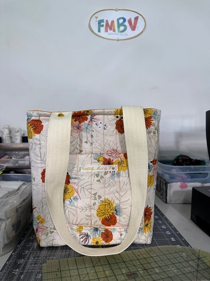 Meadow Flowers Quilted Tote - Small