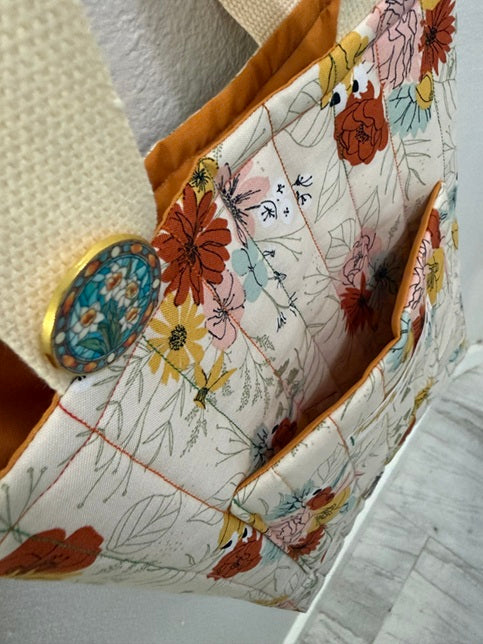Meadow Flowers Quilted Tote - Small