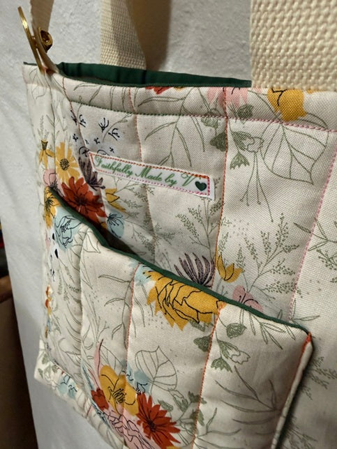 Meadow Flowers Quilted Tote - My First Collection - Small