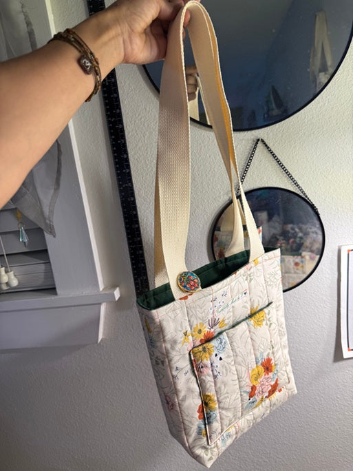 Meadow Flowers Quilted Tote - My First Collection - Small