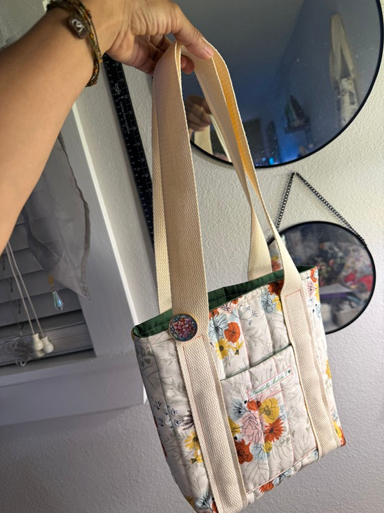 Meadow Flowers Quilted Tote - My First Collection - Small