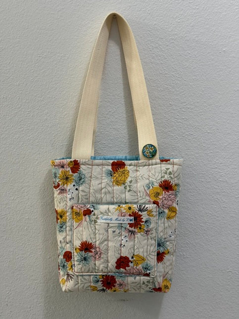 Meadow Flowers Quilted Tote - Small