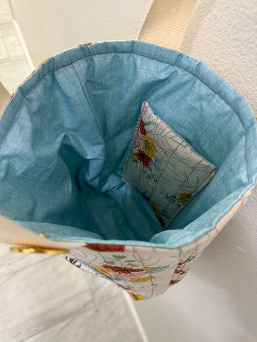 Meadow Flowers Quilted Tote - Small