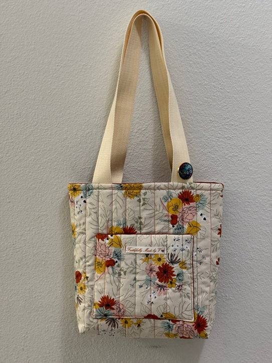 Meadow Flowers Quilted Tote - Small