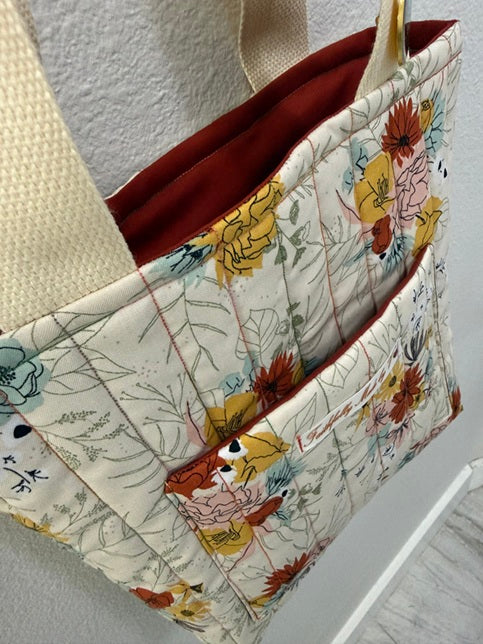 Meadow Flowers Quilted Tote - Small