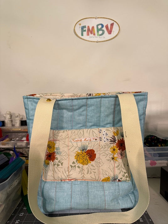 Meadow Flowers Quilted Tote - Medium
